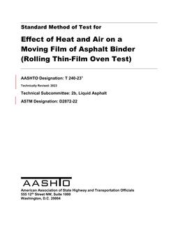 AASHTO T 240-23 AASHTO T 240-23