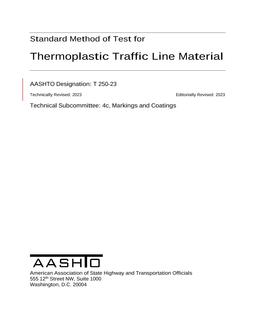 AASHTO T 250-23 AASHTO T 250-23
