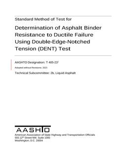 AASHTO T 405-23 AASHTO T 405-23