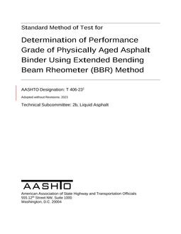 AASHTO T 406-23 AASHTO T 406-23