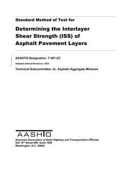 AASHTO T 407-23 AASHTO T 407-23