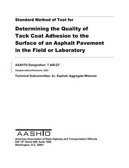 AASHTO T 408-23 AASHTO T 408-23