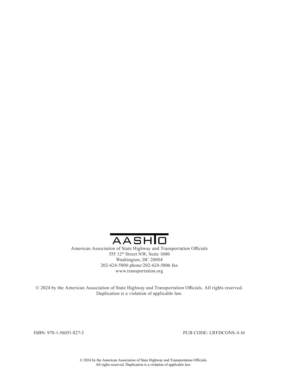 AASHTO LRFDCONS-4-I4 AASHTO LRFDCONS-4-I4