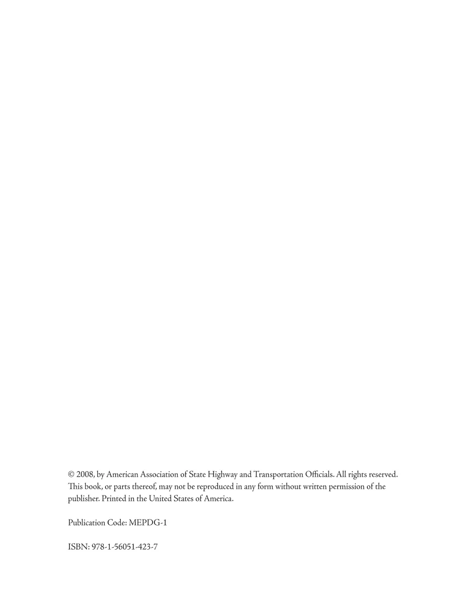 AASHTO MEPDG-1 AASHTO MEPDG-1