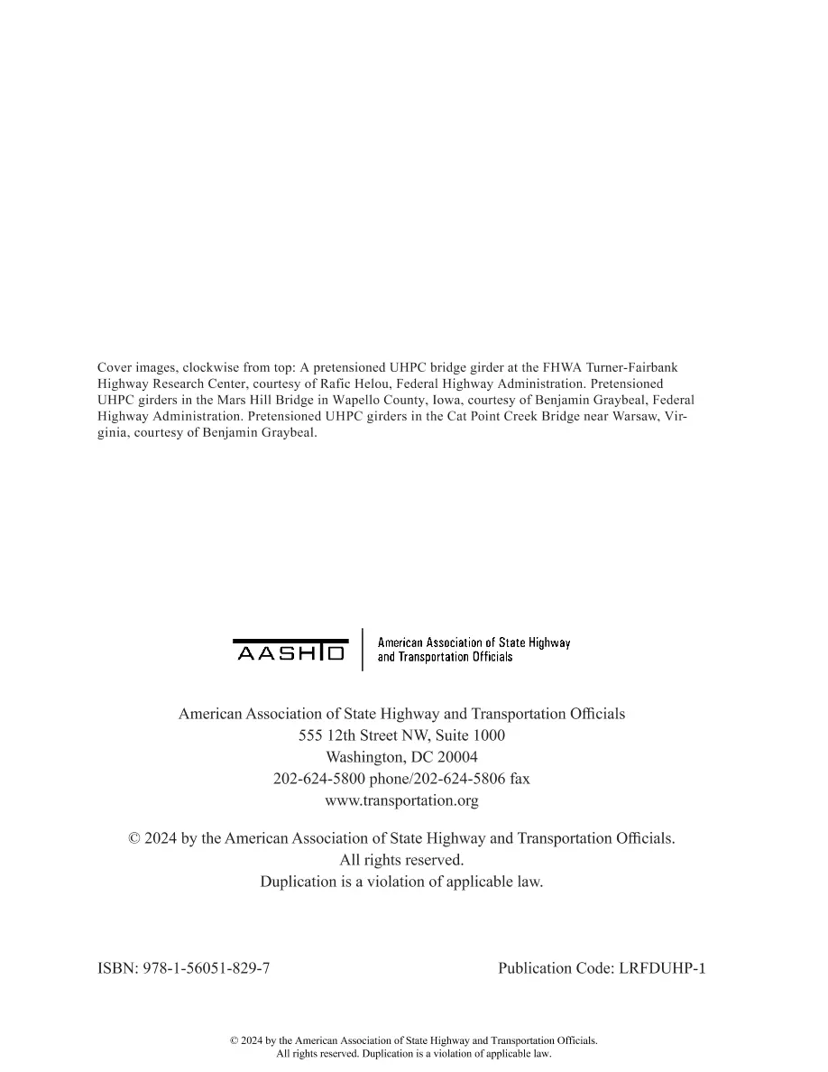 AASHTO LRFDUHP-1 AASHTO LRFDUHP-1