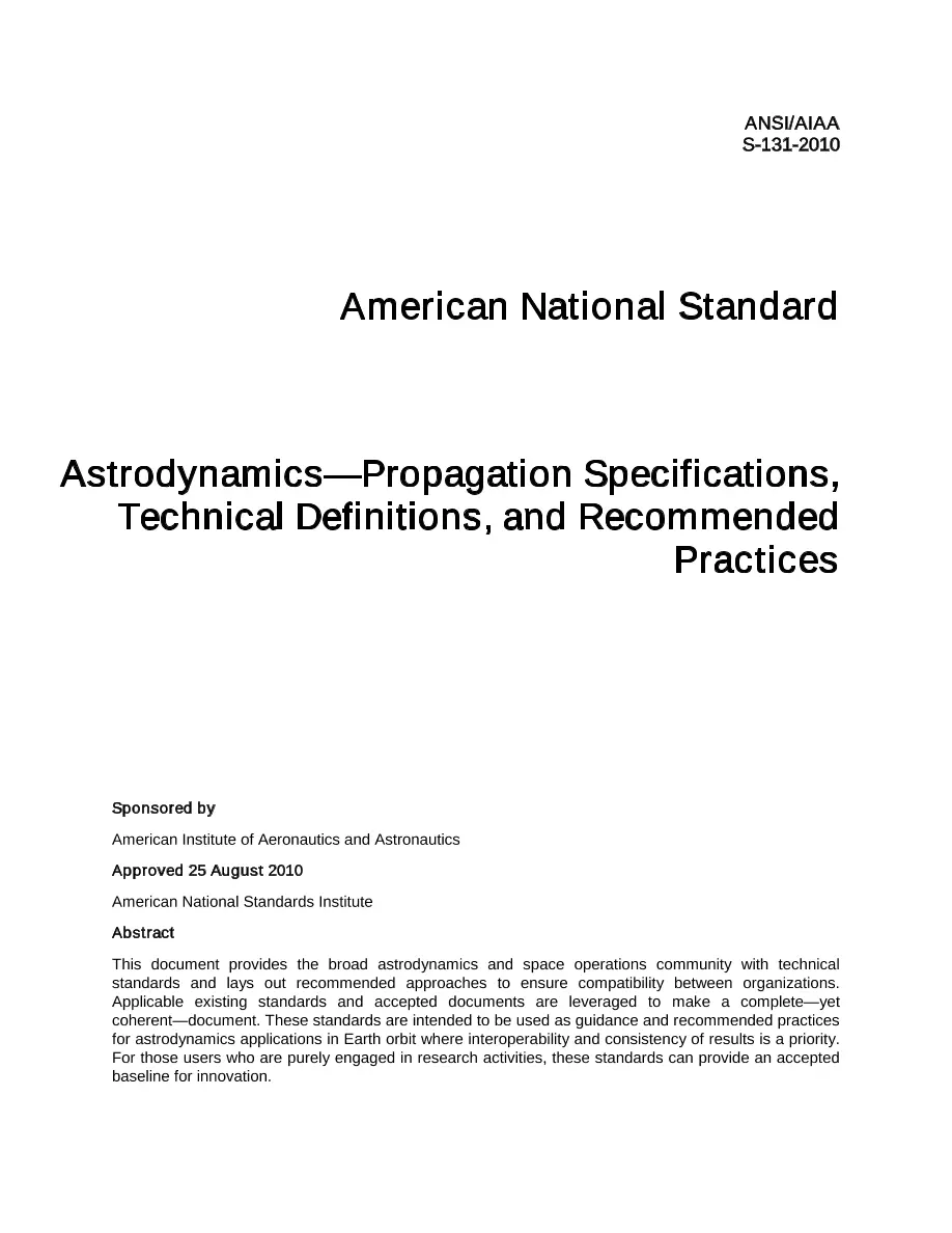 AIAA S-131-2010(2016) AIAA S-131-2010(2016)