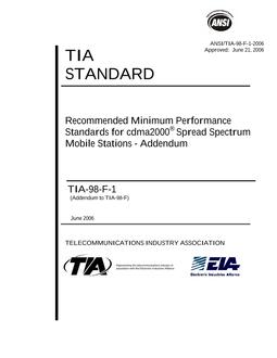 TIA ANSI/TIA-98-F-1 TIA ANSI/TIA-98-F-1
